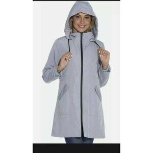 GUANYY Women's Waterproof Raincoat Outdoor Hooded Windbreaker Jacket Casual Long